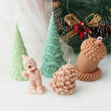 3D Christmas Tree Pinecone Candle Silicone Mold