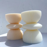 Twist Ribbed Twirl Pillar Candle Mold