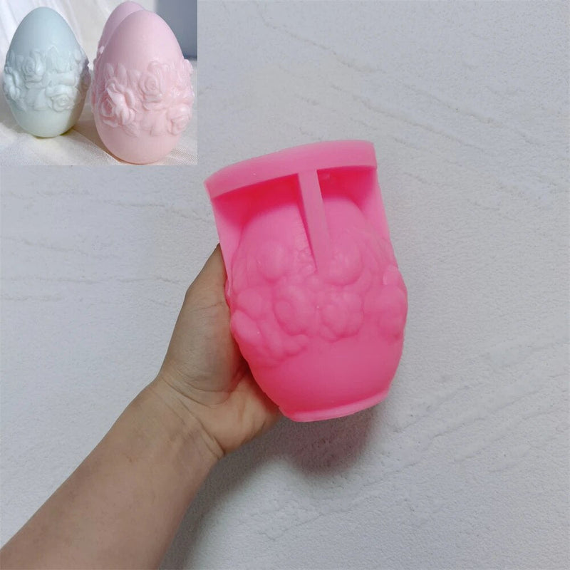 Floral Butterfly Egg Candle Mold