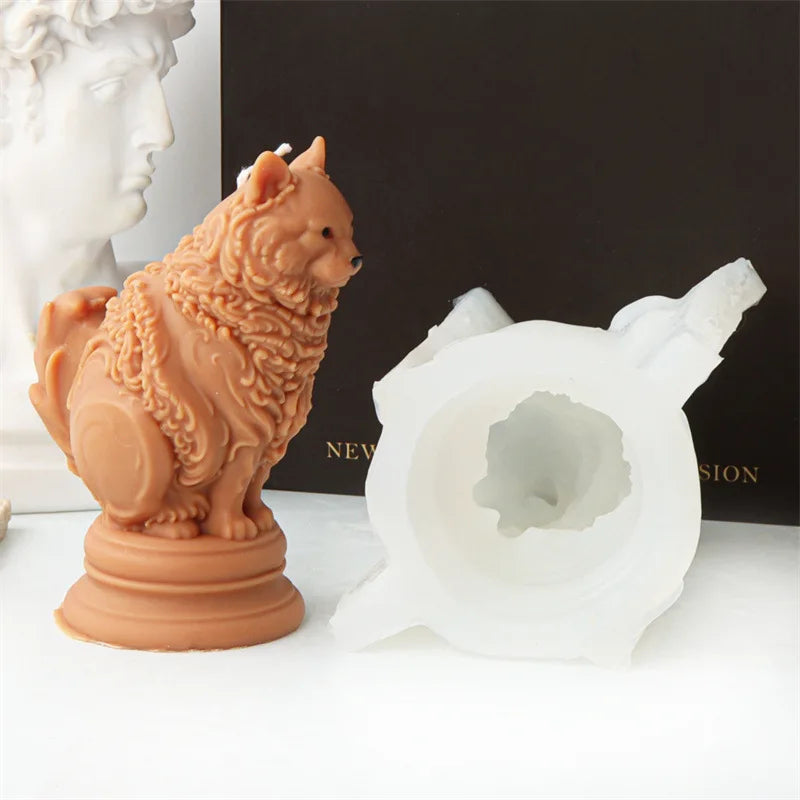 Adorable Ragdoll Cat Candle Mold