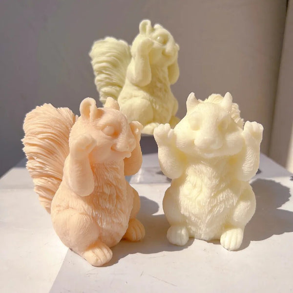 Cute Squirrel Silicone Candle Mold