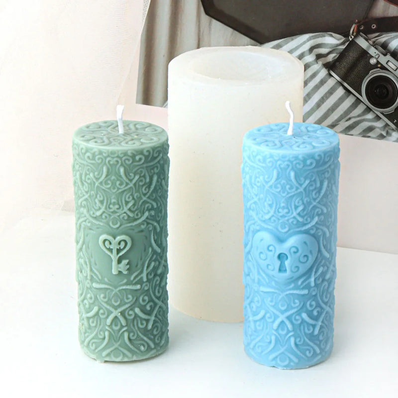 DIY Love Spiral Cylinder Candle Mold Nordic Decor