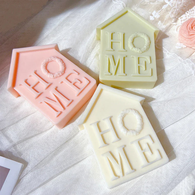 House Shape Christmas Home Letter Candle Molds