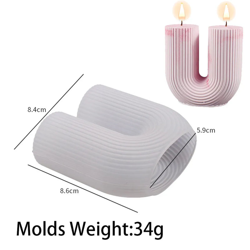 U Shape Candle Silicone Mold