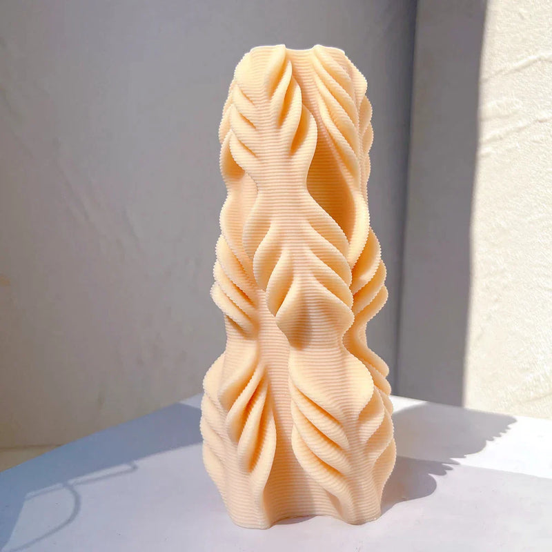 Irregular Twirl Pillar Candle Mold