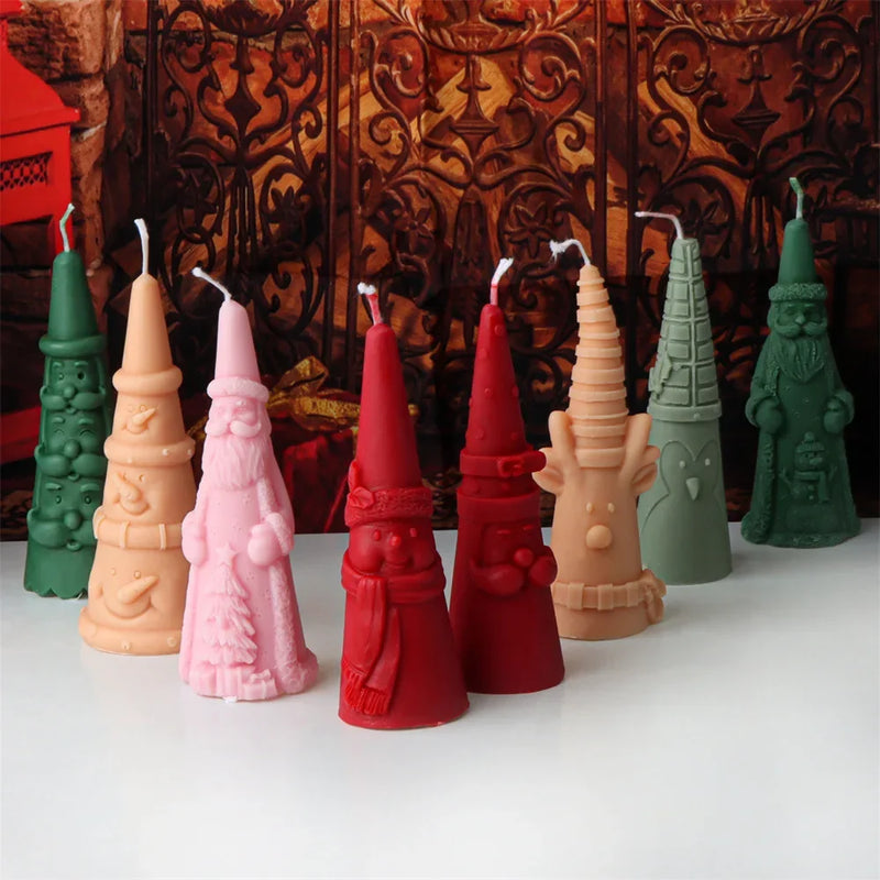 Long Hat Christmas Silicone Candle Molds