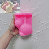 Flocked Rabbit Silicone Candle Molds