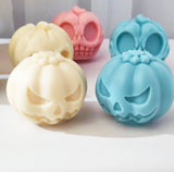 Halloween Devil Pumpkin Head Silicone Candle Mould