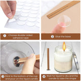 Cross Wooden Candle Wicks with Bases - DIY Supplies