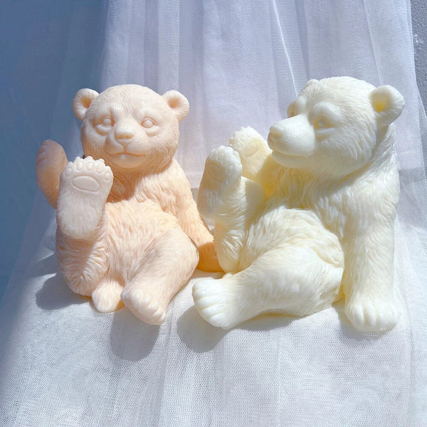 Cute White Bear Candle Silicone Mold