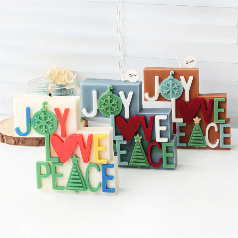 Christmas Joy Candle Molds