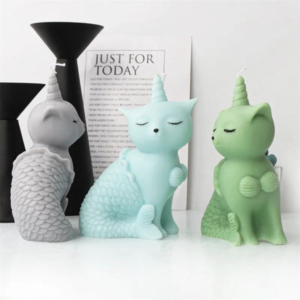 Mermaid Unicorn Cat Candle Mold