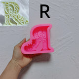 Floral Alphabet Candle Molds