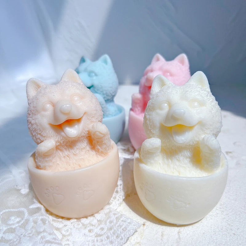 Cute Cup Dog Candle Silicone Mold