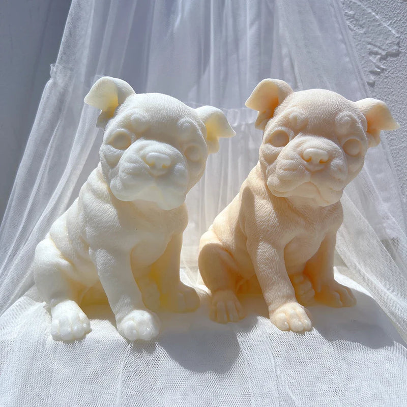 Boston Terrier Puppy Candle Mold