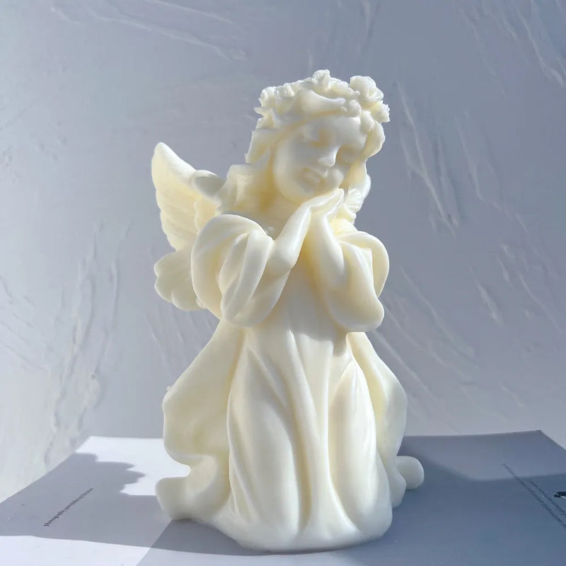 Cherub Praying Peace Angel Candle Mold Silicone