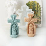 Cross Angel Boy and Girl Church Candle Mold