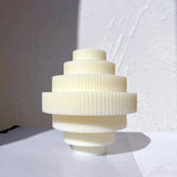 Carved Taper Ribbed Layer Round Silicone Candle Mould