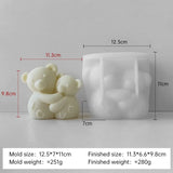 3D Love Bear Aroma Candle Silicone Mold