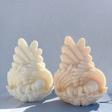 Sleeping baby Angel with Wings Candle Mold