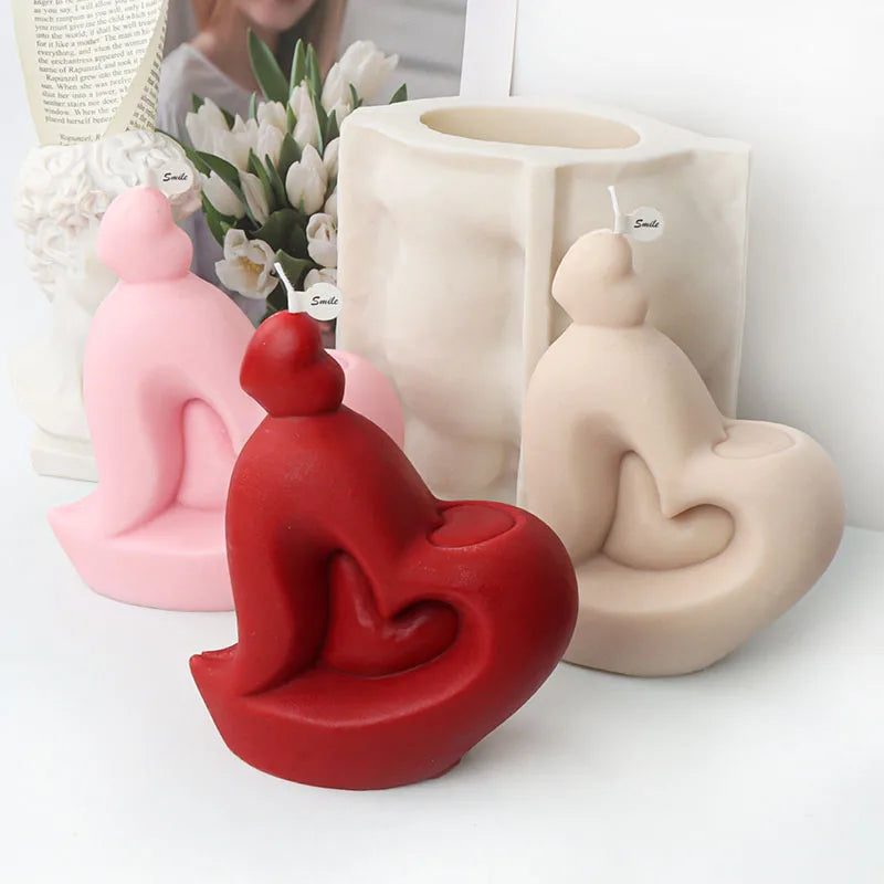 Big Heart Candle Mold Silicone