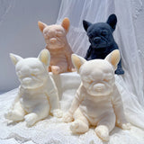 Sitting Sleeping French Bulldog Puppy Candle Mold