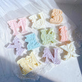 Floral Alphabet Candle Molds