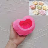 Heart Shape Rose Candle Mold