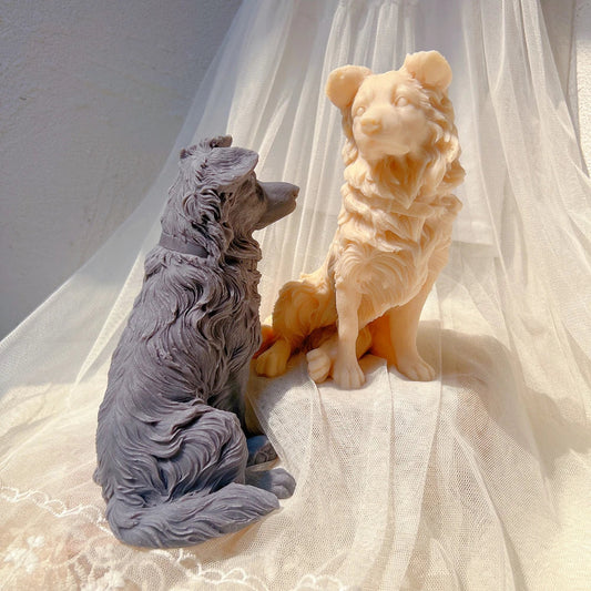 Border Collie Candle Mold Silicone
