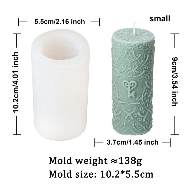 DIY Love Spiral Cylinder Candle Mold Nordic Decor