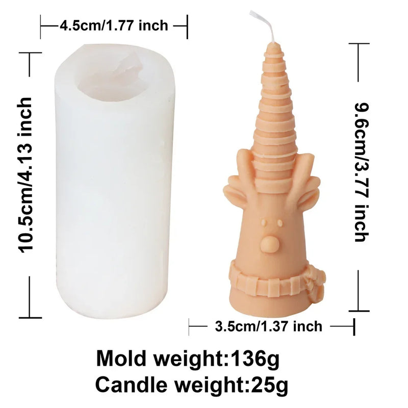 Long Hat Christmas Silicone Candle Molds