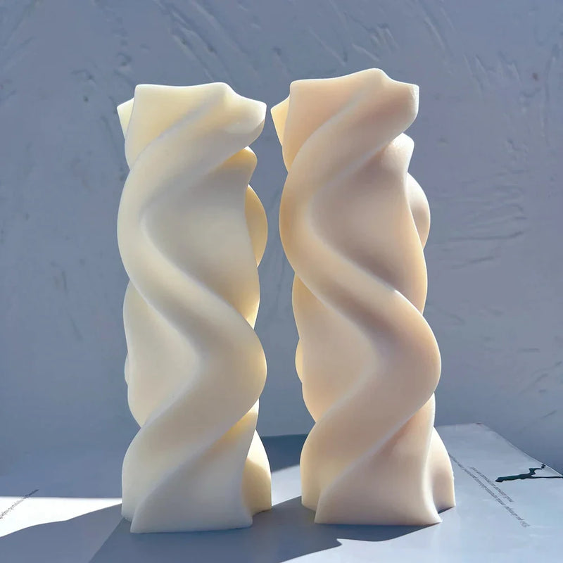 Twirl Pillar Candle Mold