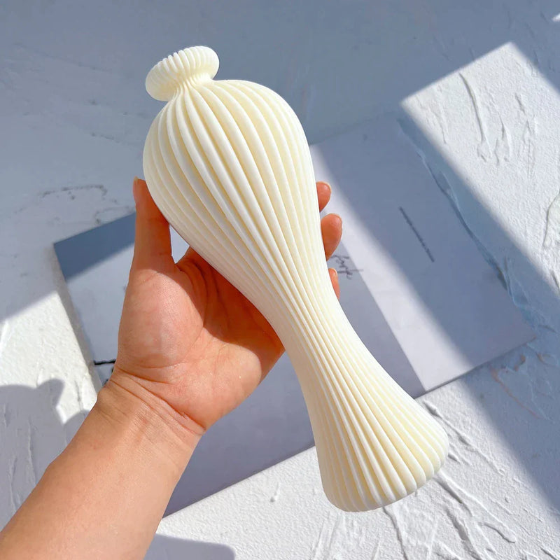 Ribbed Vase Candle Mold