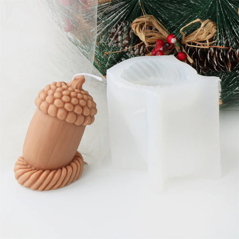 3D Christmas Tree Pinecone Candle Silicone Mold