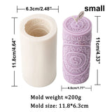 Cylinderical Relief Pattern Candle Mold Silicone