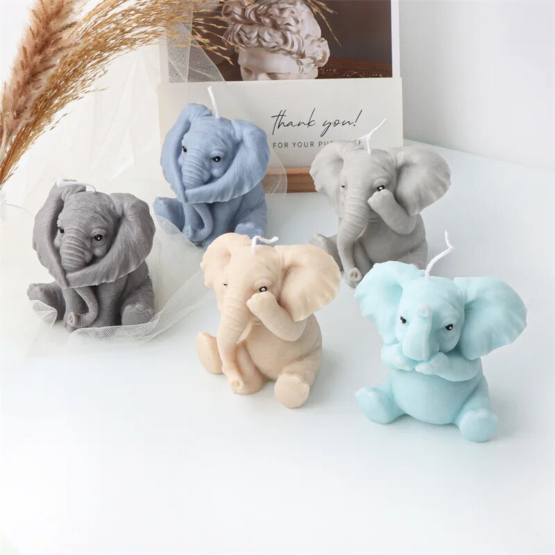 Cute Elephant Candle Mold