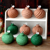 Festive Christmas Bauble Candle Molds