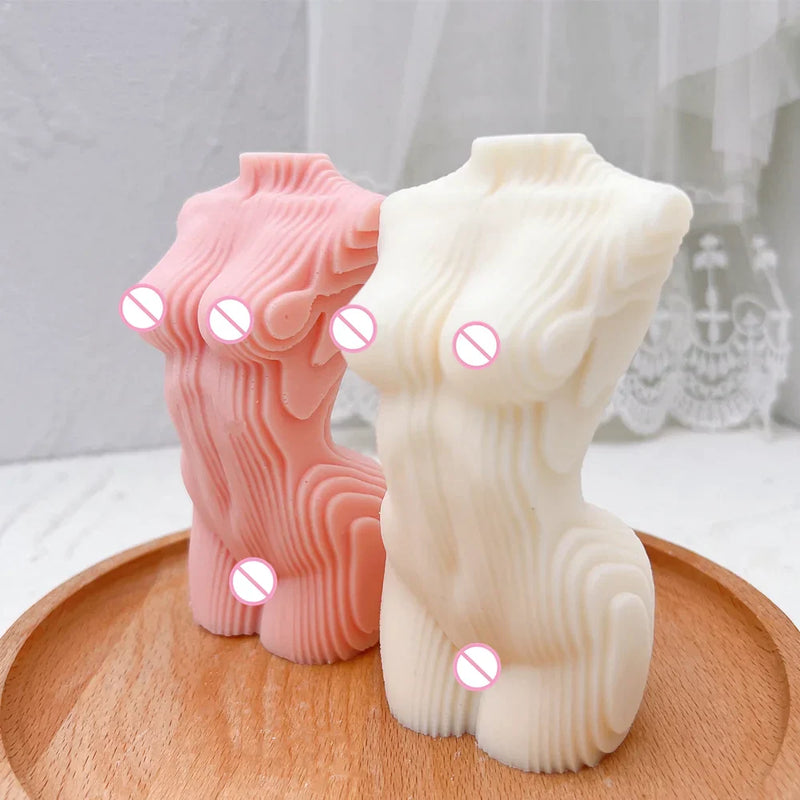 Geometric Female Body Wax Candle Mold