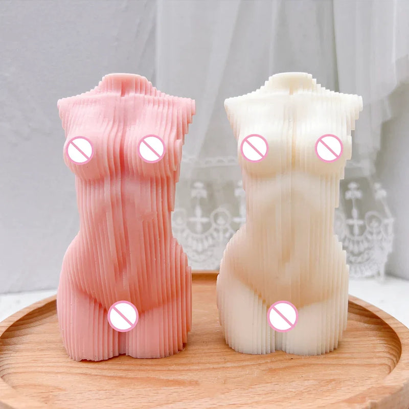 Geometric Female Body Wax Candle Mold