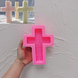 Rose Cross Candle Mold