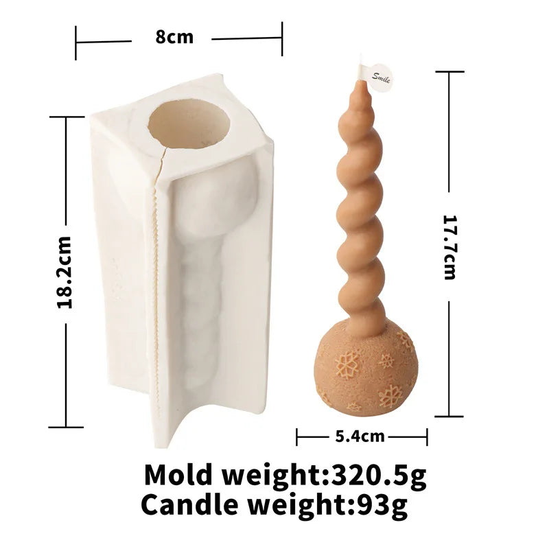 Festive Christmas candle Mold