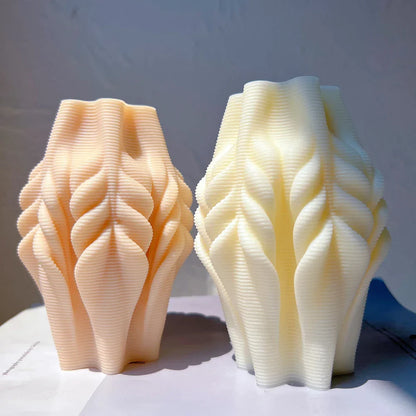 Geometric Wave Twirl Silicone Candle Mold