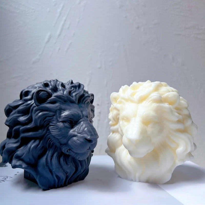 Lion Head Candle Mold Silicone