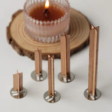 Cross Wooden Candle Wicks with Bases - DIY Supplies