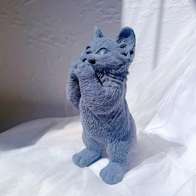 Standing Cat Candle Silicone Mold