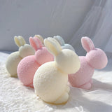 Flocked Rabbit Silicone Candle Molds