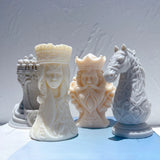 Chess King Queen Knight Rook Candle Mold