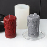 Cylindrical Jesus Family Candle Mold