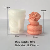 Snake Shaped Rose Candle Mold