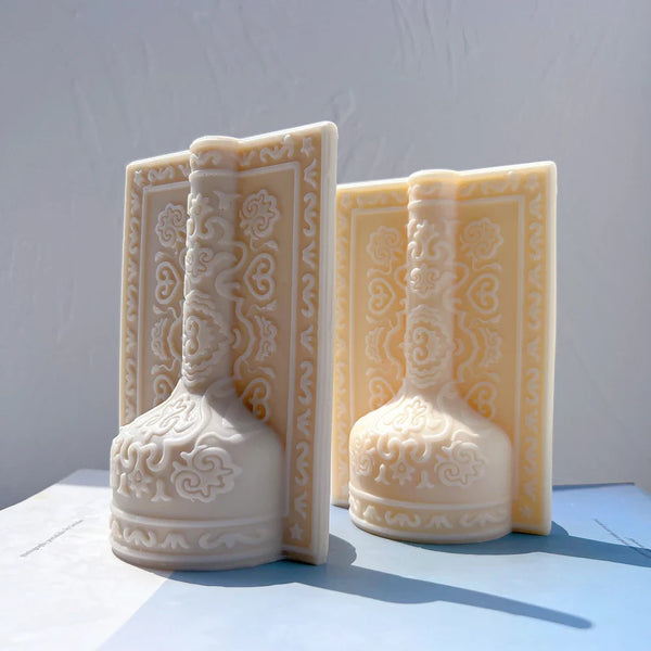 Decorative Arabesque Double Vase Candle Mold